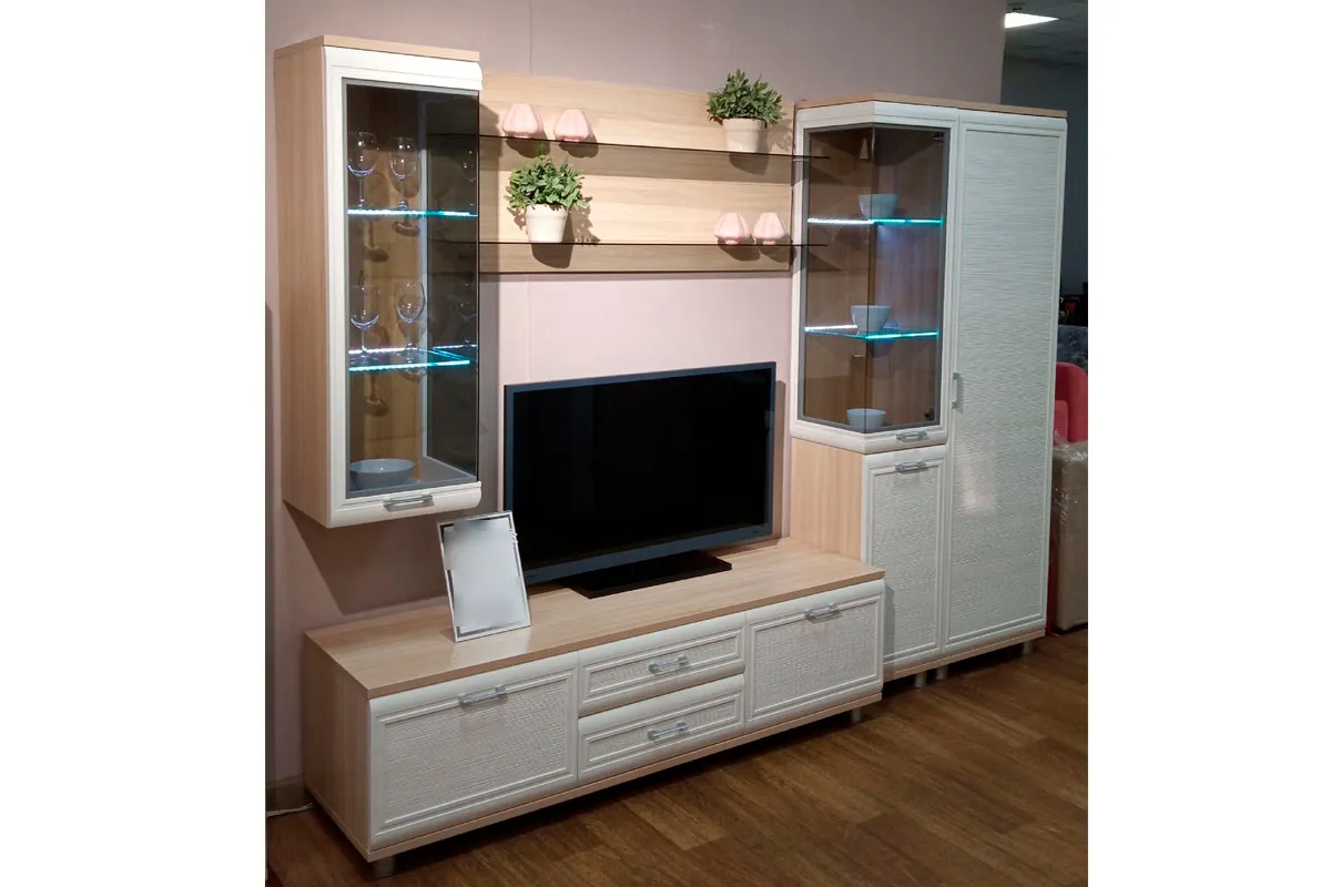 Шкаф ШК-2868 (Ясень Асахи-фасад Снежный Ясень) в мебель-центре Озерцо