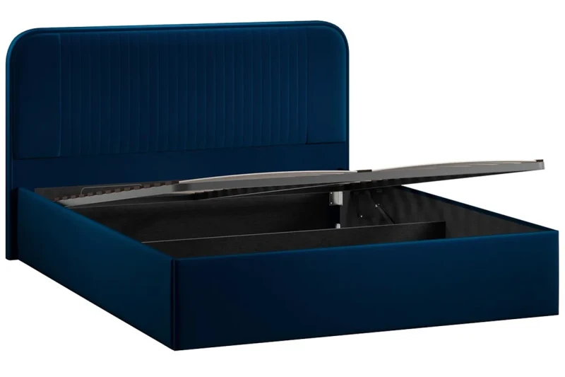 Кровать Тиффани Тип 1 с ПМ и заглушиной 160х200 (Велюр/Confetti Blue) - купить в Озерце