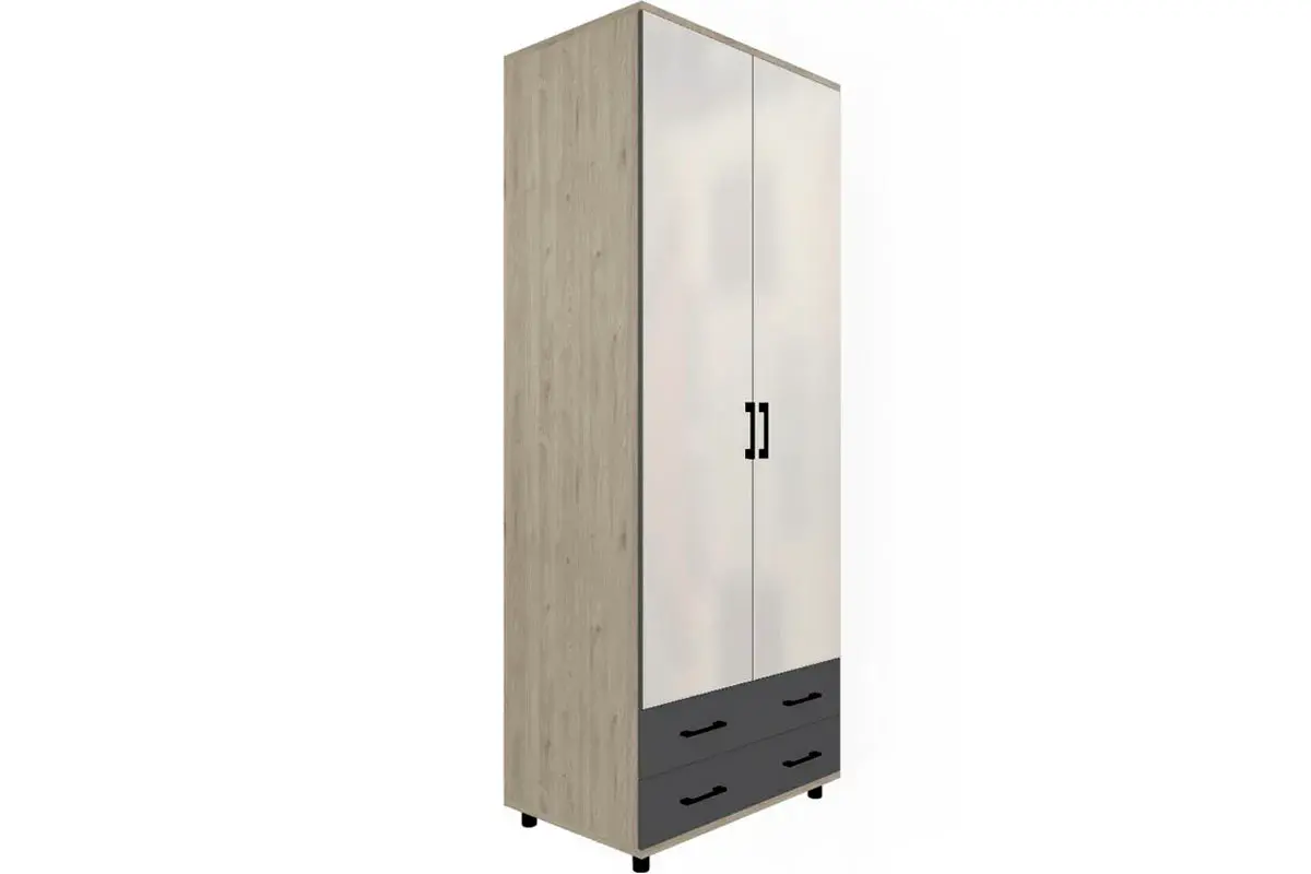 Спальня Грейс комплект 6 (Гикори Джексон Светлый/Антрацит матовый) - купить в Озерце