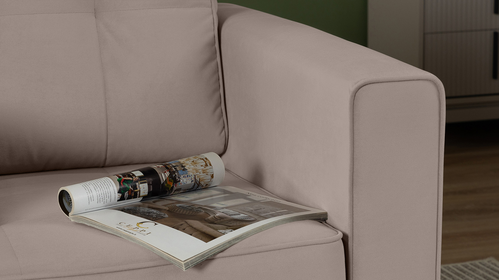 Кресло Amani Pro, Тк. Sky Velvet 17 (подлокотник: 15 см) 89x93.5 — купить в Озерце