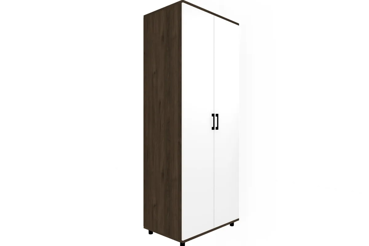 Прихожая Грейс комплект 2 (Гикори Джексон Темный/Белый Бриллиант Глянцевый) — Мебель-центр Озерцо