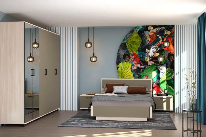 Спальня Грейс комплект 5 (Ясень Асахи/Латте Матовый) - купить в Озерце