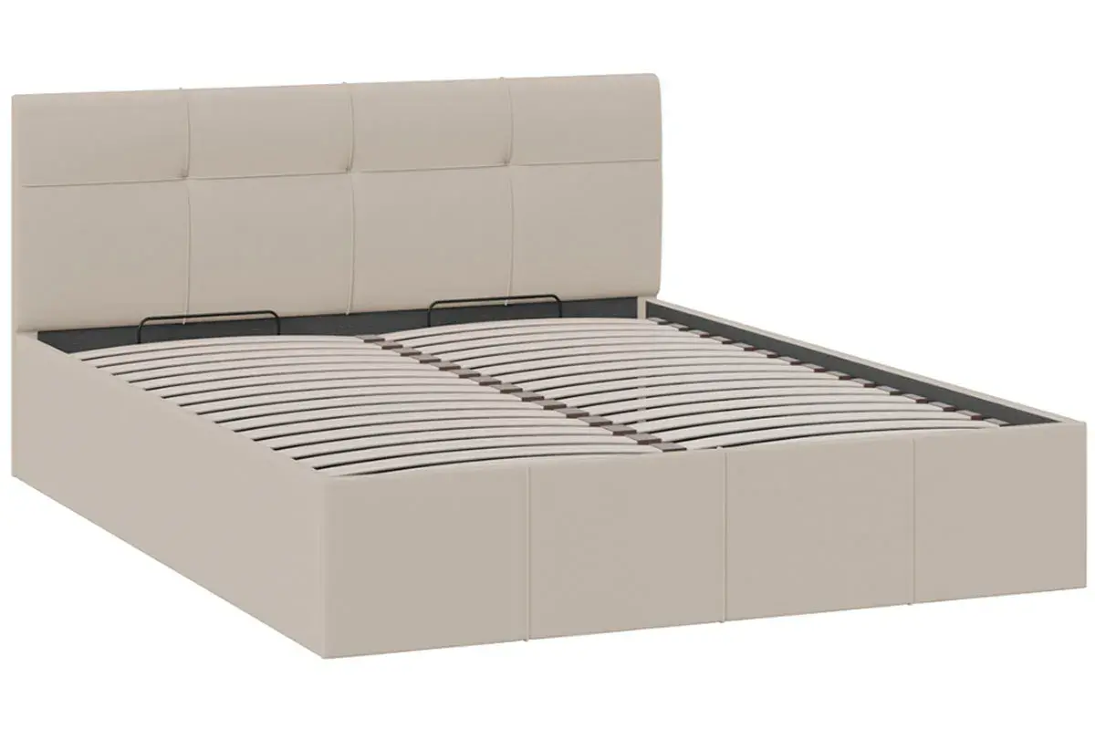 Кровать Лора с ПМ 160х200 (Велюр/Confetti Cream) - купить в Озерце