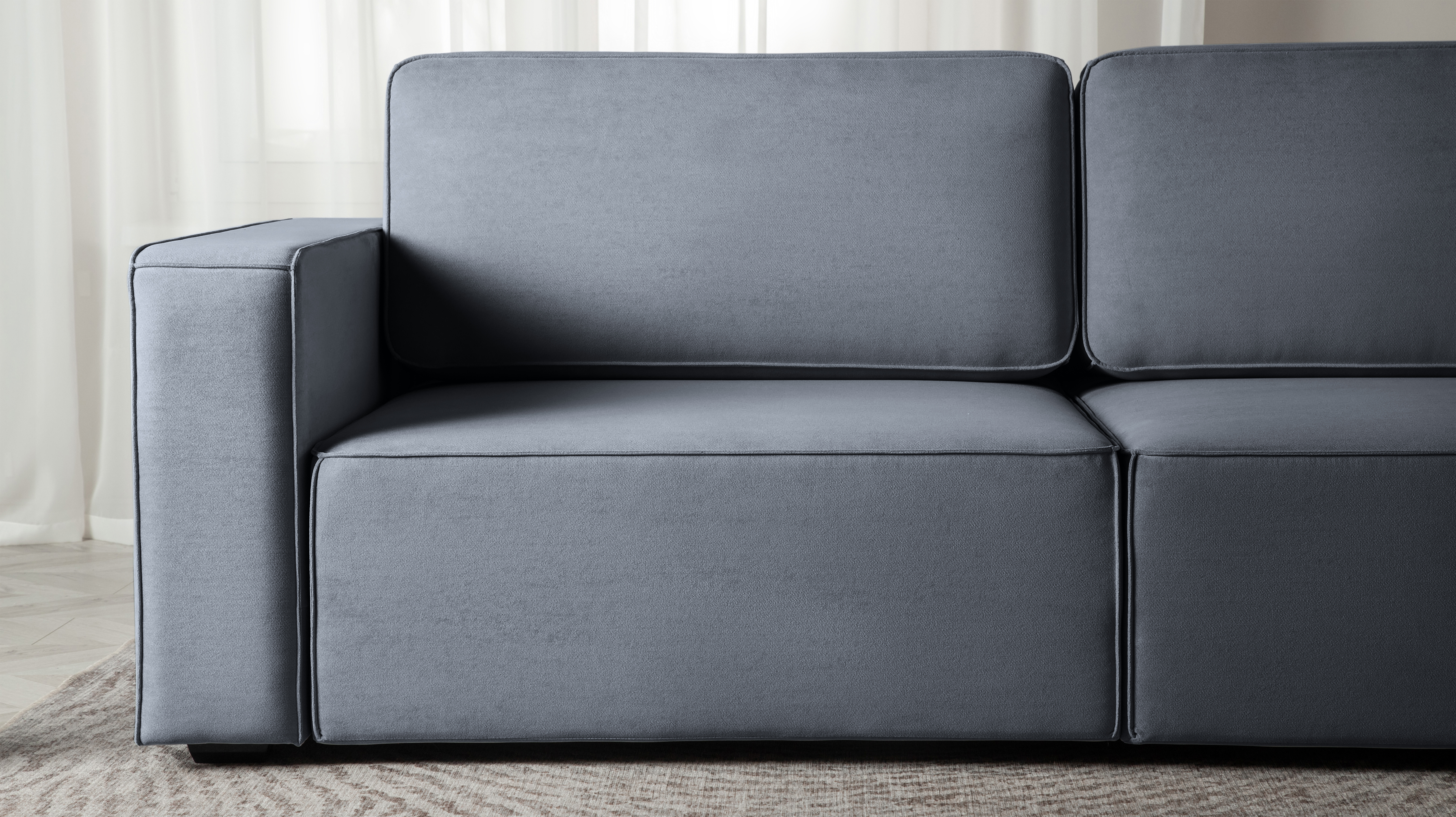 Диван Ralf, 2-х секционный, ткань Prime Blue 122x246 — купить в Озерце