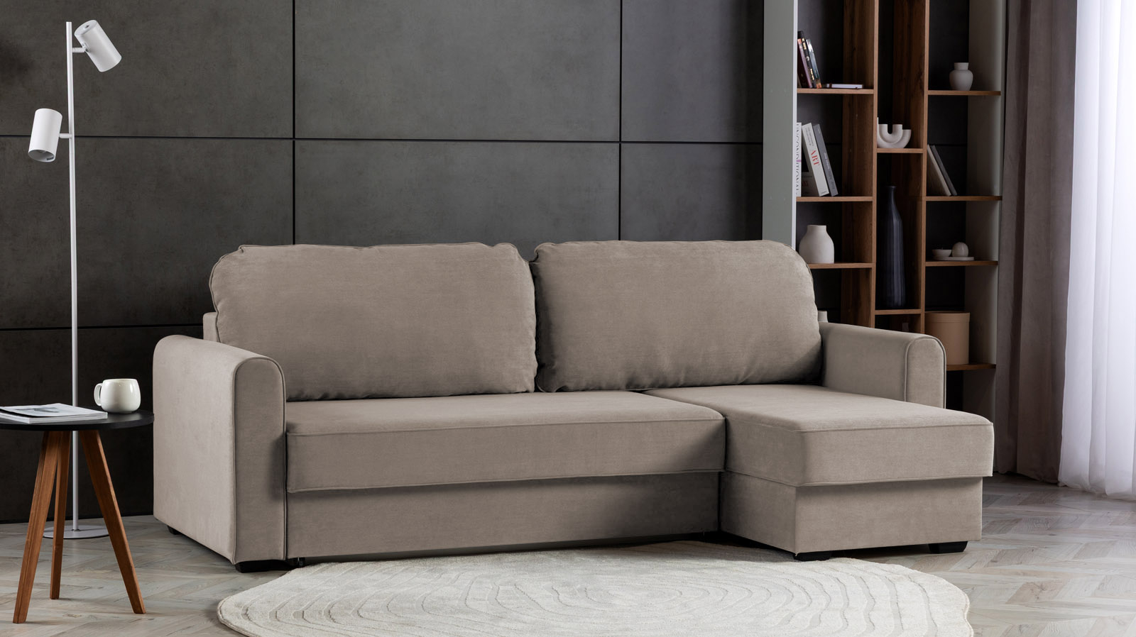 Диван -кровать угловой Magni ткань Royal I Sandy 144x233 — купить в Озерце