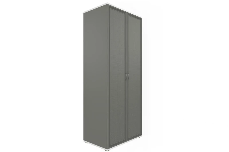 Шкаф для одежды и белья ШК-1008-СЯ-СО (Снежный Ясень/Серый Оникс) в мебель-центре Озерцо