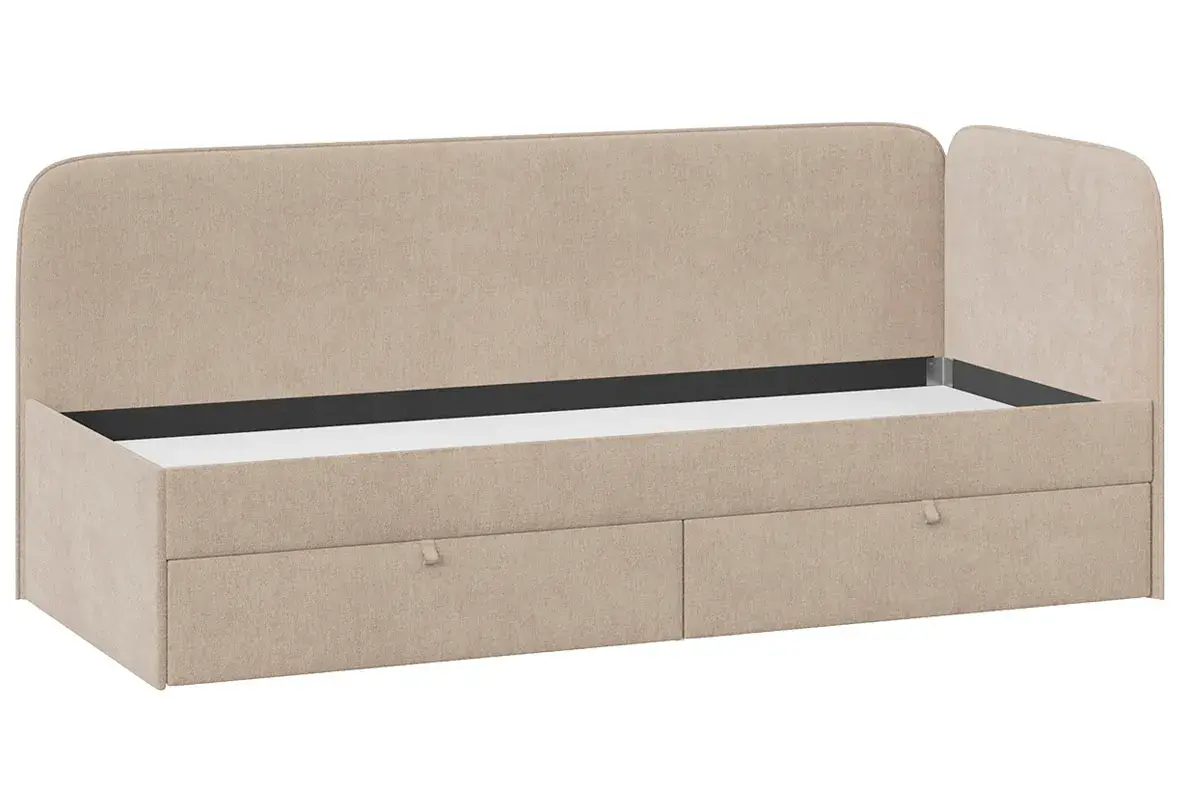 Кровать Молли с мягкой обивкой Тип 1 80х200 (Микровелюр/Scandi Cream 03) - купить в Озерце