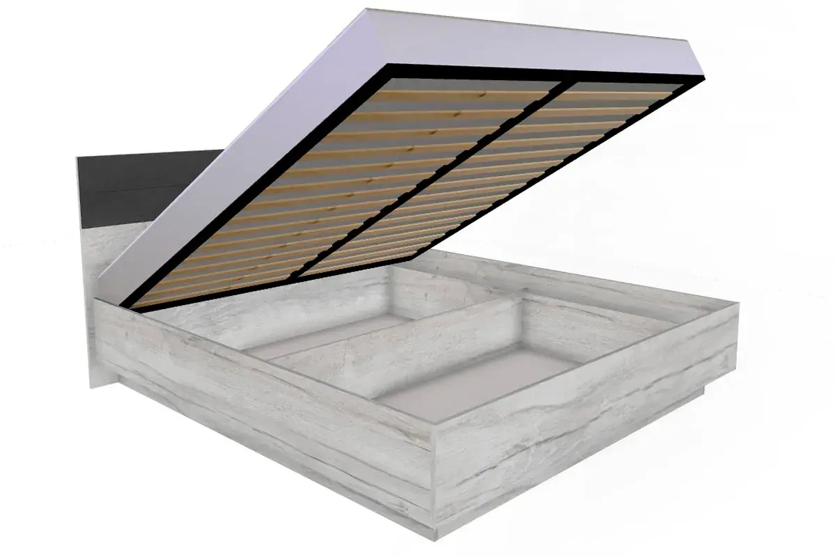 Кровать Neo Люкс 306 с ПМ 180х200 (Дуб Шавиниган) - купить в Озерце