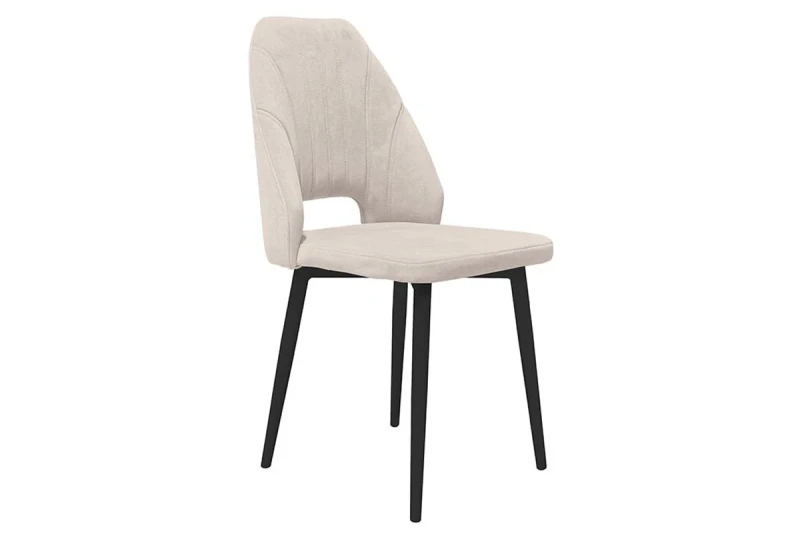 Стул Капри Исп. 2 конус Т2 (Черный муар/Велюр DREAM бежевый) - купить в Озерце