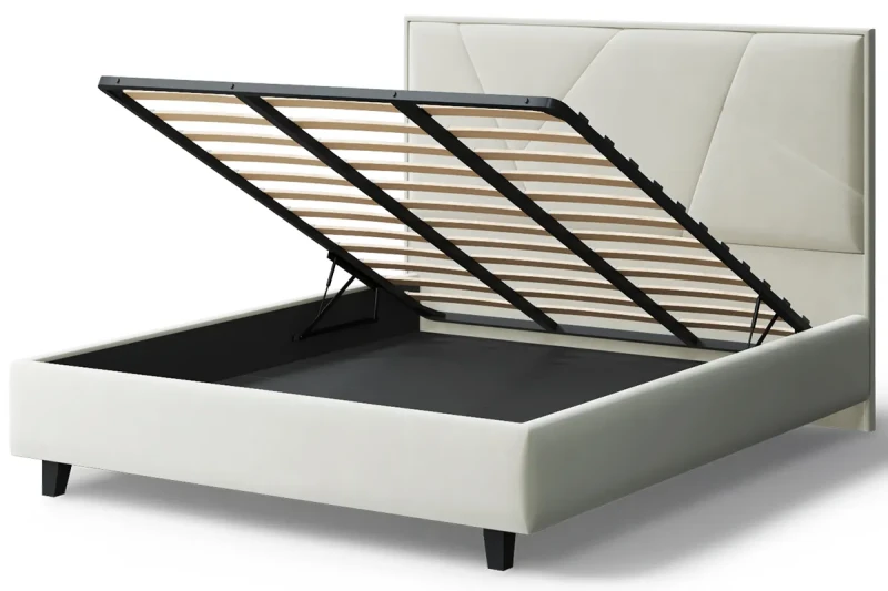 Кровать на опоре Ингрид с ПМ 140х200 (Бренди лайт 02/Серо-белый) - купить в Озерце