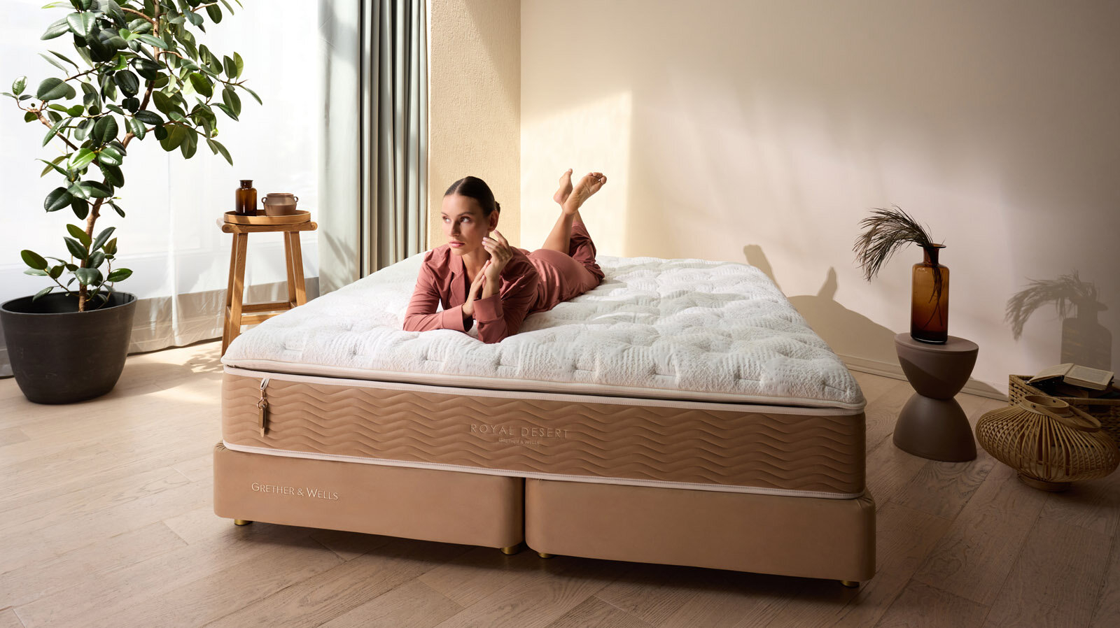 Основание Grether & Wells Royal Desert h-20 ножка GW h=120 (золото) 80x200 - купить в Озерце