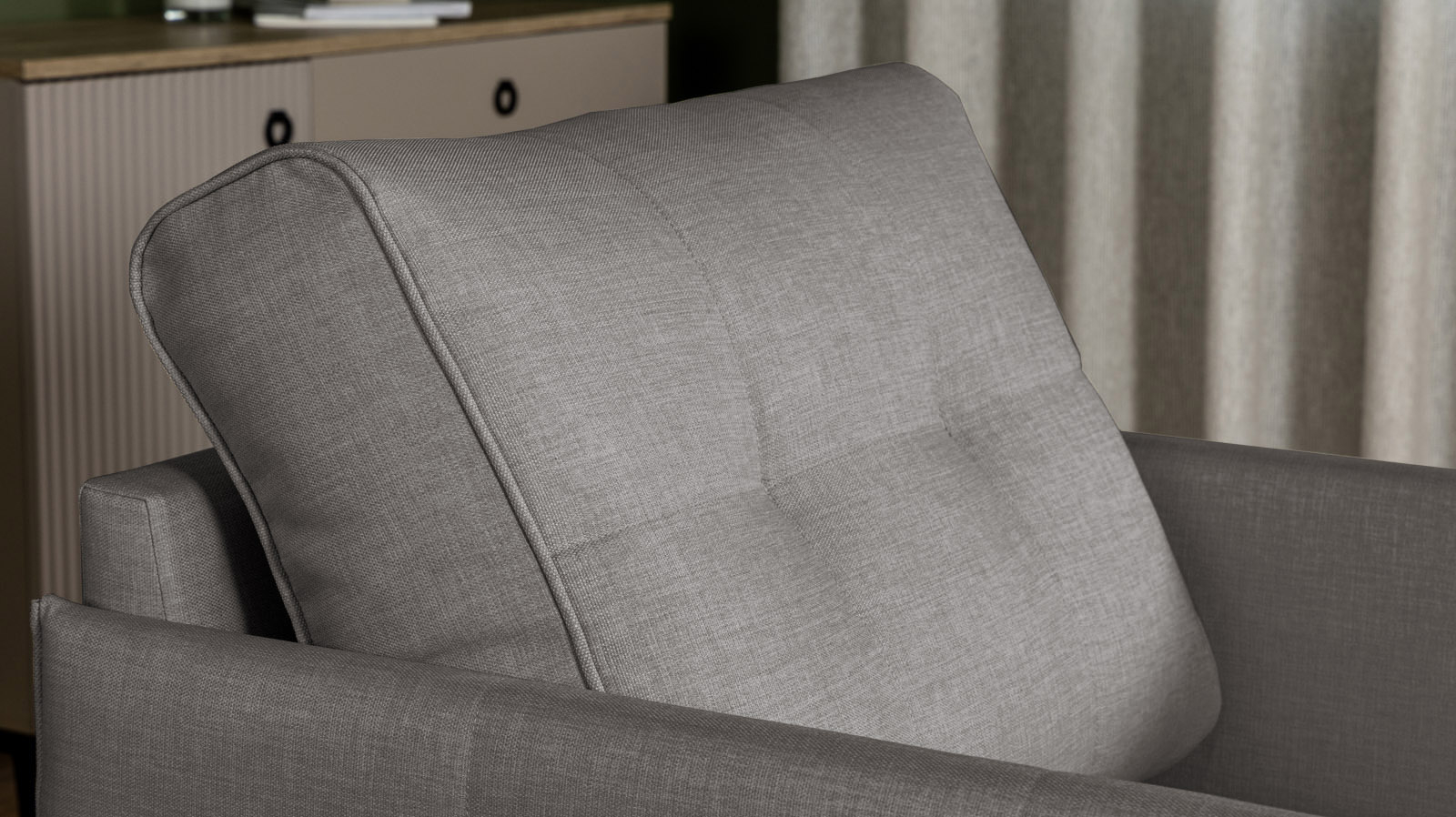 Кресло Amani Pro, Тк. Lidot grey (подлокотник: 5 см) 73.5x89 — купить в Озерце