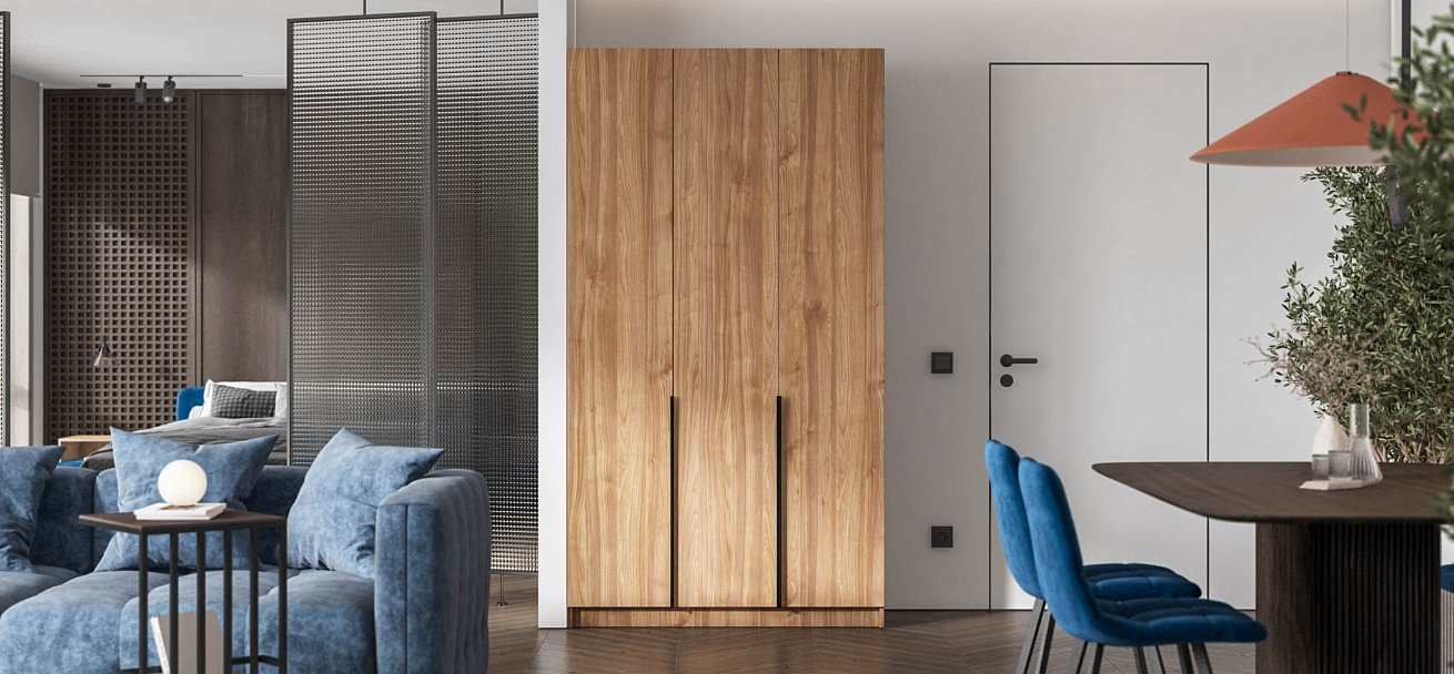 Босс Стандарт 120*220 шкаф распашной 3Д 01 Орех Селект в мебель-центре Озерцо