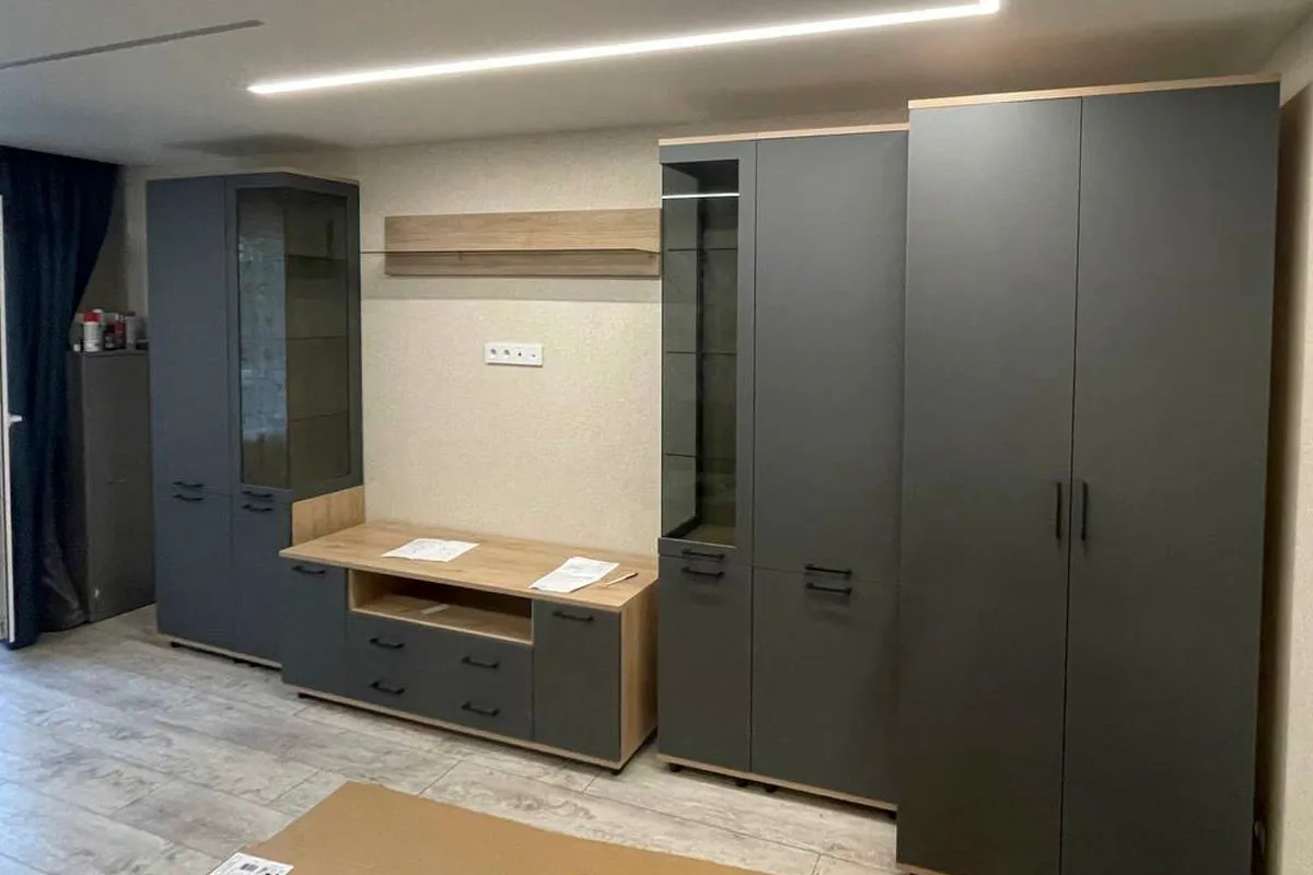 Шкаф многоцелевой ШК-5053-ГС-АМ (Гикори Джексон Светлый/Антрацит Матовый) в мебель-центре Озерцо