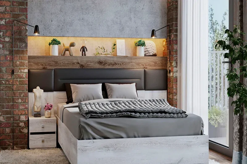 Спальня Neo комплект 3 (Дуб Шавиниган) - купить в Озерце