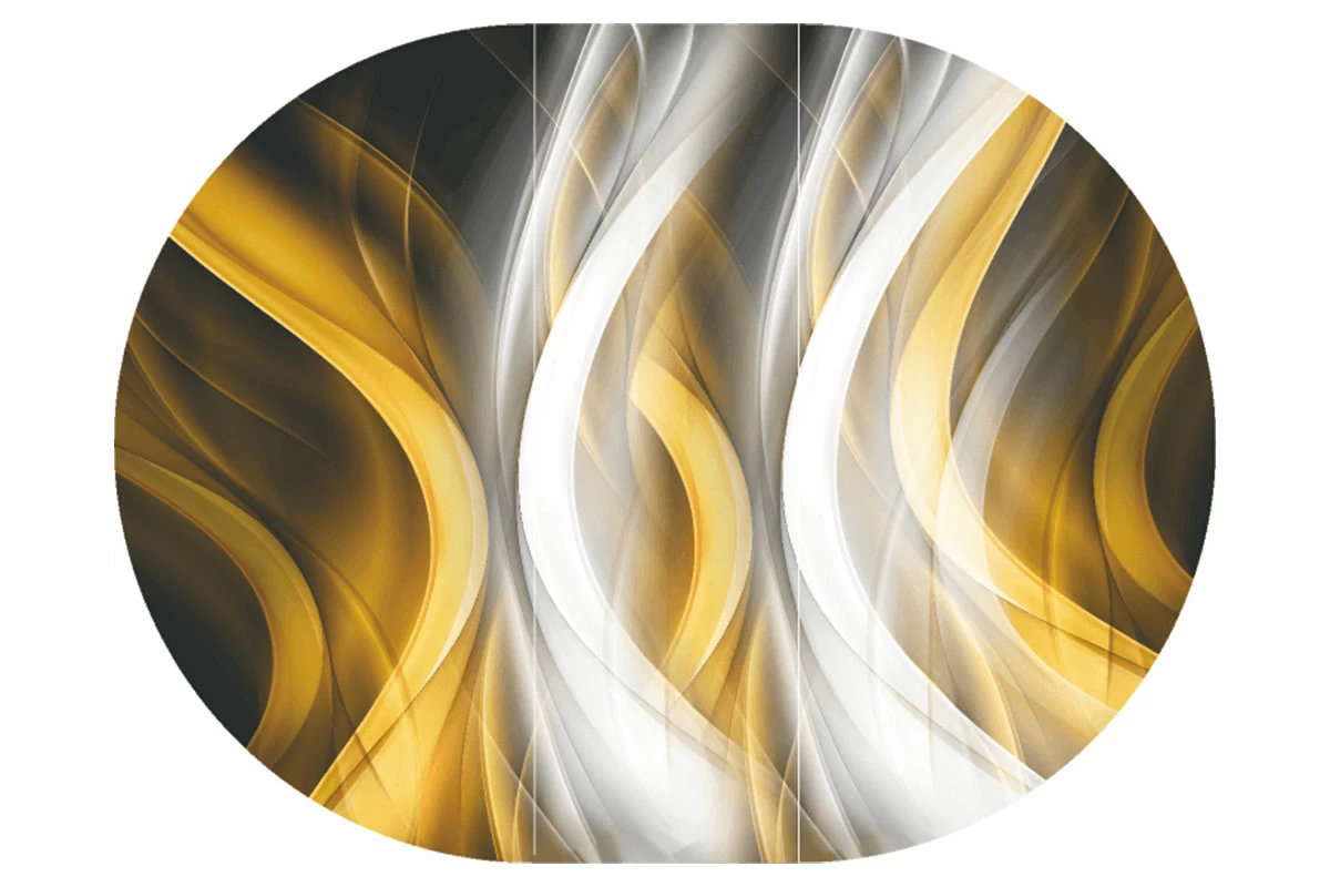 Стол обеденный Бостон круглый на опоре триумф (рис. Охра) - купить в Озерце