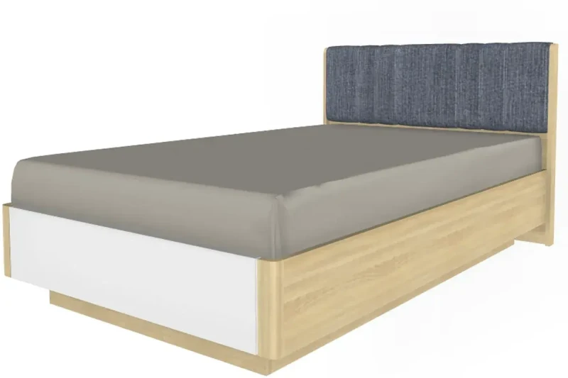 Кровать КР-4011-АС-БГ (Ясень Асахи/Белый Бриллиант Глянцевый) - купить в Озерце