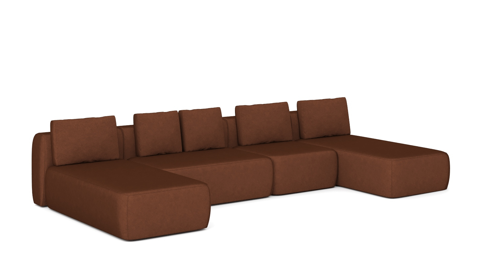 Диван модульный Molto, 4 секционный, 170+125+85+170+85+125+85+85, ткань Galaktika grap 57 — купить в Озерце