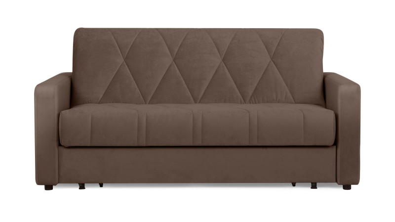 Диван - кровать Domo Pro стежка ромб, ткань Casanova Chocolate 180x216 — в мебель-центре Озерцо
