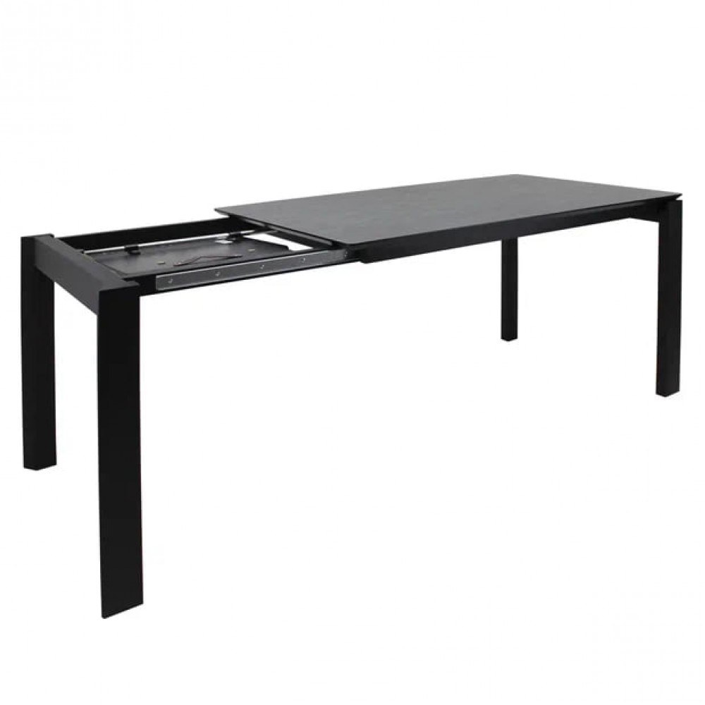 Стол БОНН HPL камень серый/матовый черный - купить в Озерце