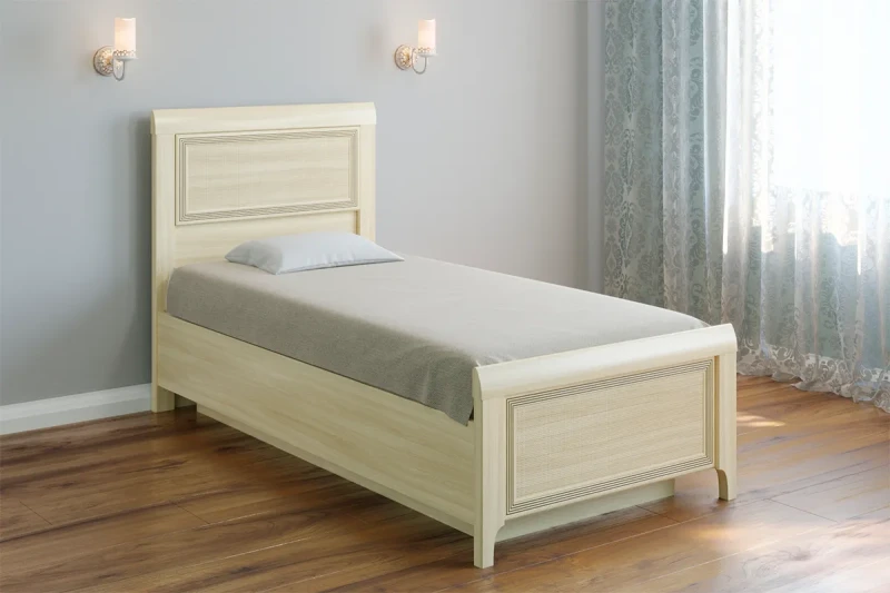 Кровать КР-1025 90х190 (Ясень Асахи) - купить в Озерце