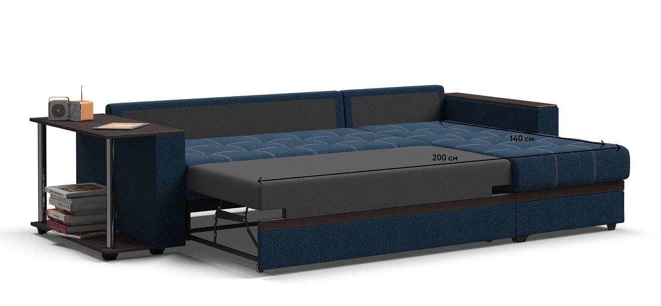 Атланта Люкс угловой диван Рогожка Мальмо синий — купить в Озерце