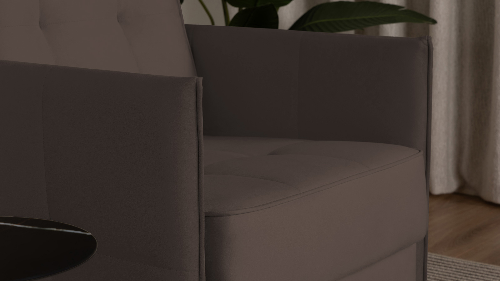 Кресло Amani Pro, Тк. Sky Velvet 02 (подлокотник: 5 см) 73.5x89 — купить в Озерце