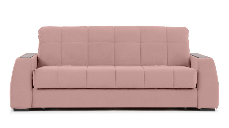 Диван - кровать Domo Pro с полками цвета ясень, стежка квадрат, ткань Sky Velvet 01 140x216 — в мебель-центре Озерцо