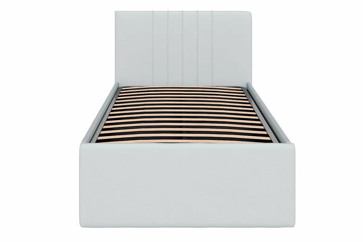 Кровать Соло односпальная с ПМ 90х200 (Newtone Light Grey/Светло-серый) - купить в Озерце