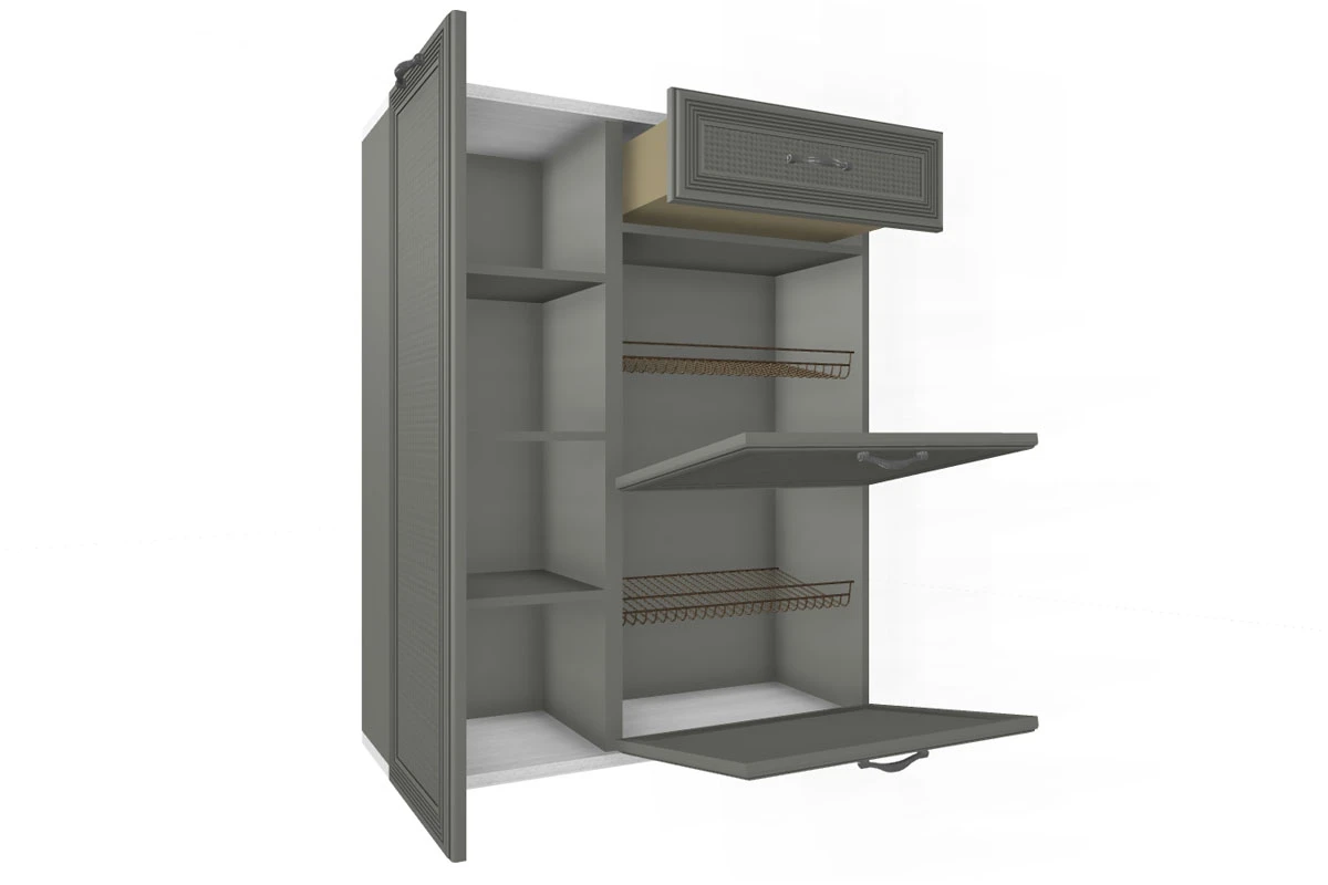 Тумба ТБ-1002-СЯ-СО (Снежный Ясень/Серый Оникс) — Мебель-центр Озерцо