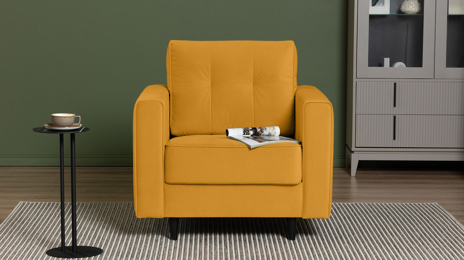 Кресло Amani Pro, Тк. Sky Velvet 30 (подлокотник: 15 см) 89x93.5 — купить в Озерце