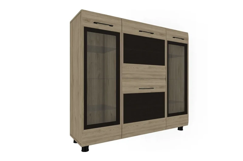 Тумба ТБ-2602 (Гикори Джексон светлый-комбинированный) — Мебель-центр Озерцо