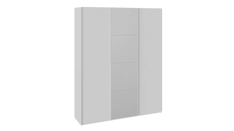 Шкаф-купе Траст 180 (Белый снег, Белый снег/Зеркало/Белый снег) в мебель-центре Озерцо