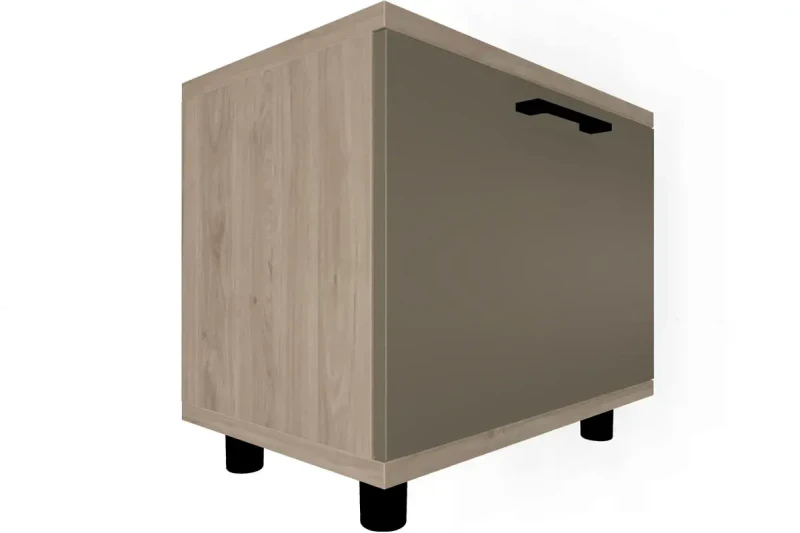 Тумба ТБ-5052-ГС-ЛМ (Гикори Джексон Светлый/Латте Матовый) — Мебель-центр Озерцо