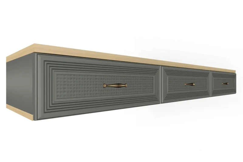 Антресоль АН-1051-АС-СО (Ясень Асахи/Серый Оникс) — Мебель-центр Озерцо