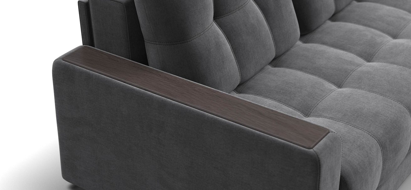 Босс Маркет двухместный диван Велюр Монолит серый — купить в Озерце