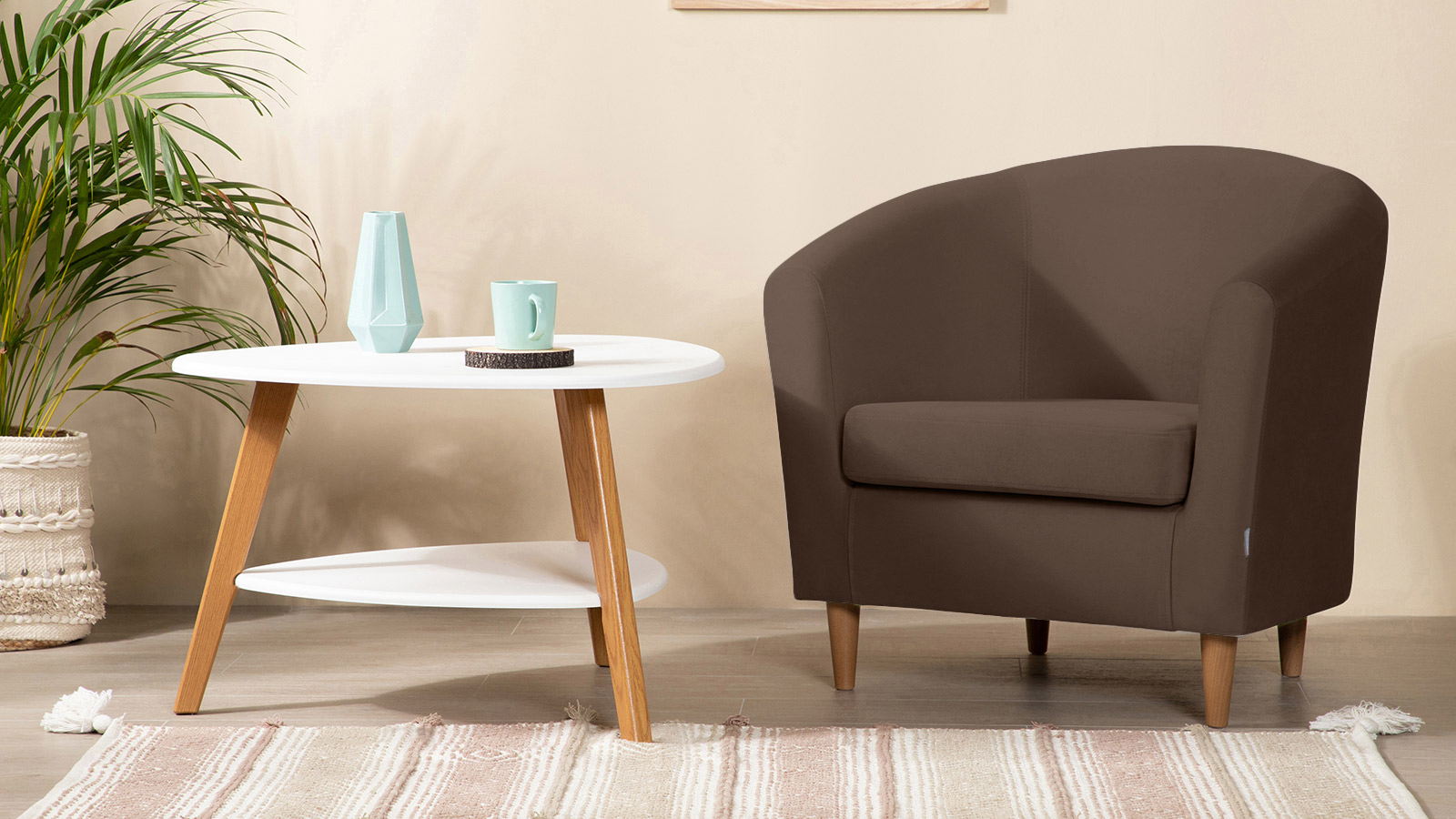 Кресло Moony Casanova Chocolate, светлые ножки 75x80 — купить в Озерце