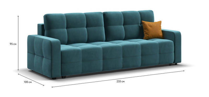 Диван Денди велюр Monolit зеленый — купить в Озерце