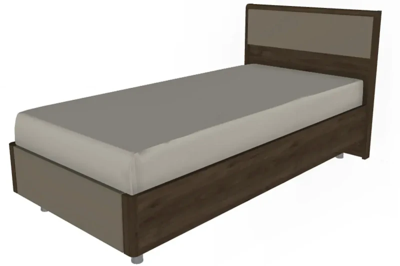 Кровать 90х190 КР-5005-ГТ-ЛМ (Гикори Джексон Темный/Латте Матовый) - купить в Озерце