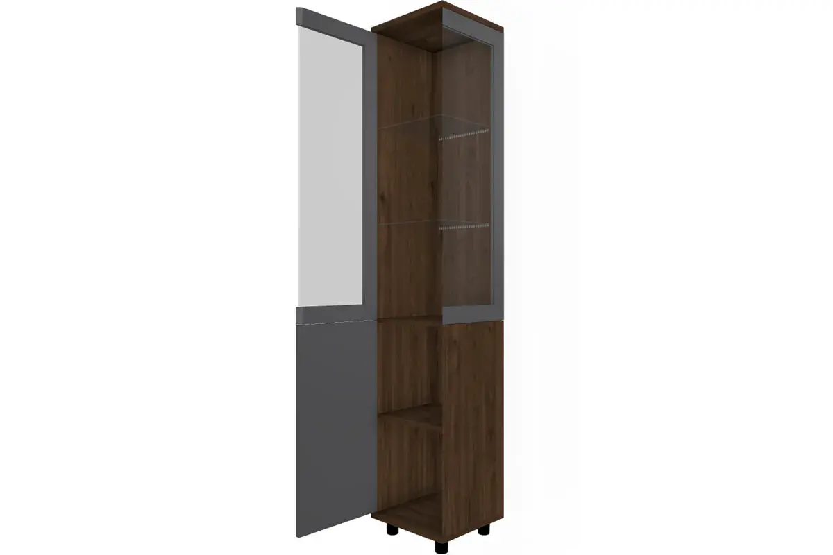 Шкаф многоцелевой ШК-5069-ГТ-АМ (Гикори Джексон Темный/Антрацит Матовый) в мебель-центре Озерцо