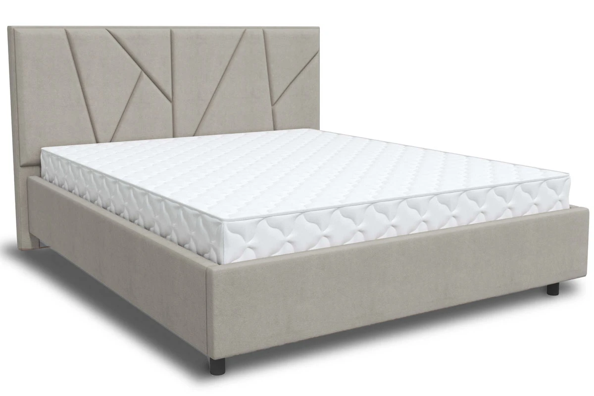 Кровать Рица-3 с ПМ 160х200 (Севен 325 / Св.серый) 3 кат. - купить в Озерце