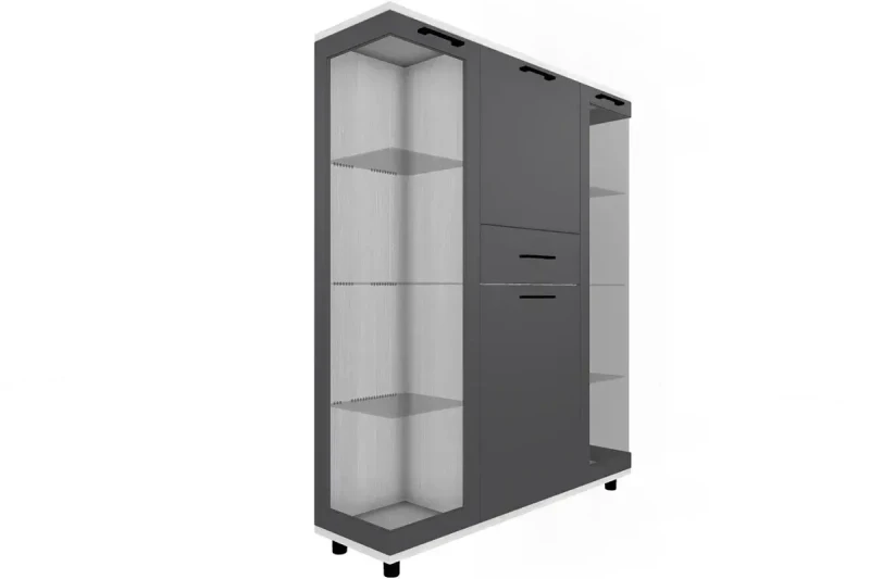 Шкаф многоцелевой ШК-5080-СЯ-АМ (Снежный Ясень/Антрацит Матовый) в мебель-центре Озерцо