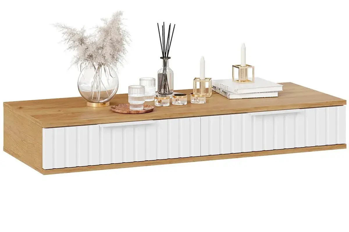 Спальный гарнитур Хилтон №3 (Дуб Крафт золотой/Белый матовый) - купить в Озерце