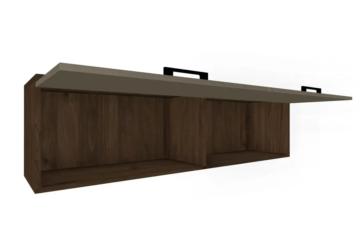 Антресоль АН-5043-ГТ-ЛМ (Гикори Джексон Темный/Латте Матовый) в мебель-центре Озерцо