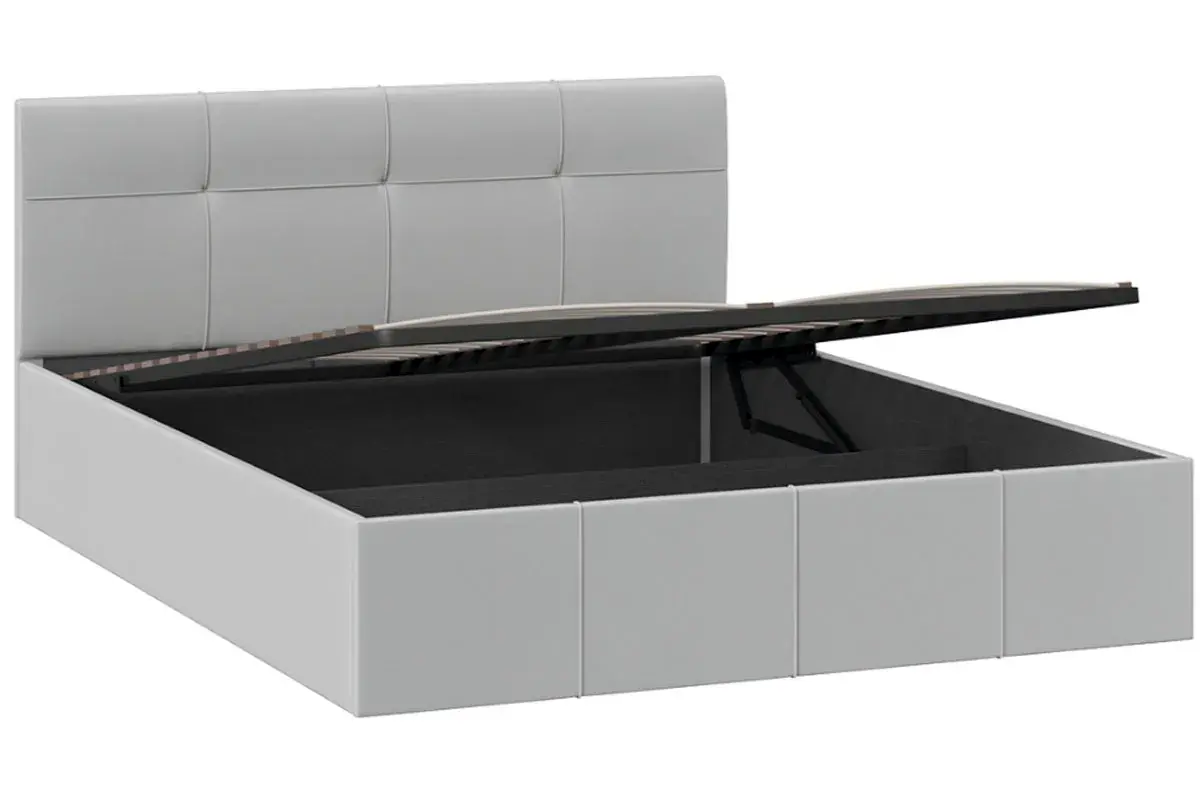 Кровать Лора с ПМ 160х200 (Велюр/Confetti Silver) - купить в Озерце