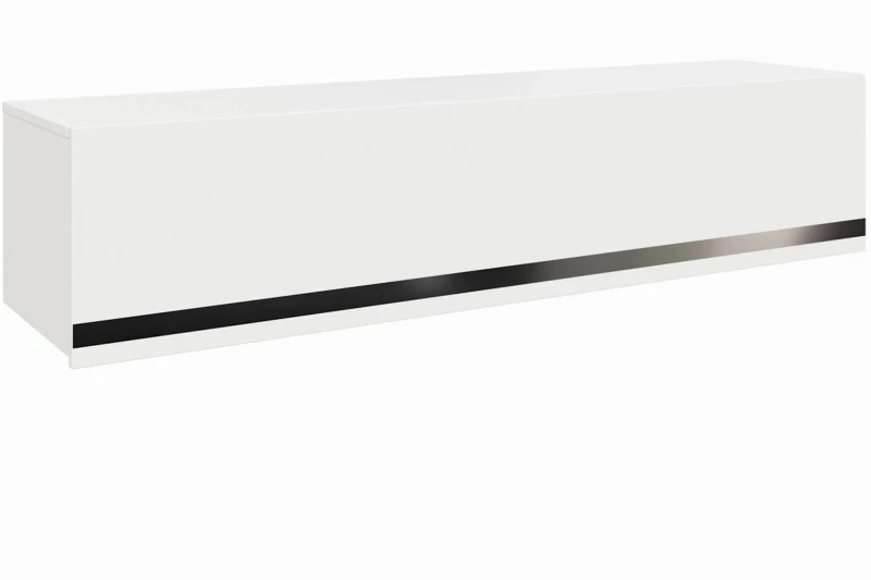 Шкаф навесной Линда 23 с зеркальной кромкой (Белый снег) в мебель-центре Озерцо