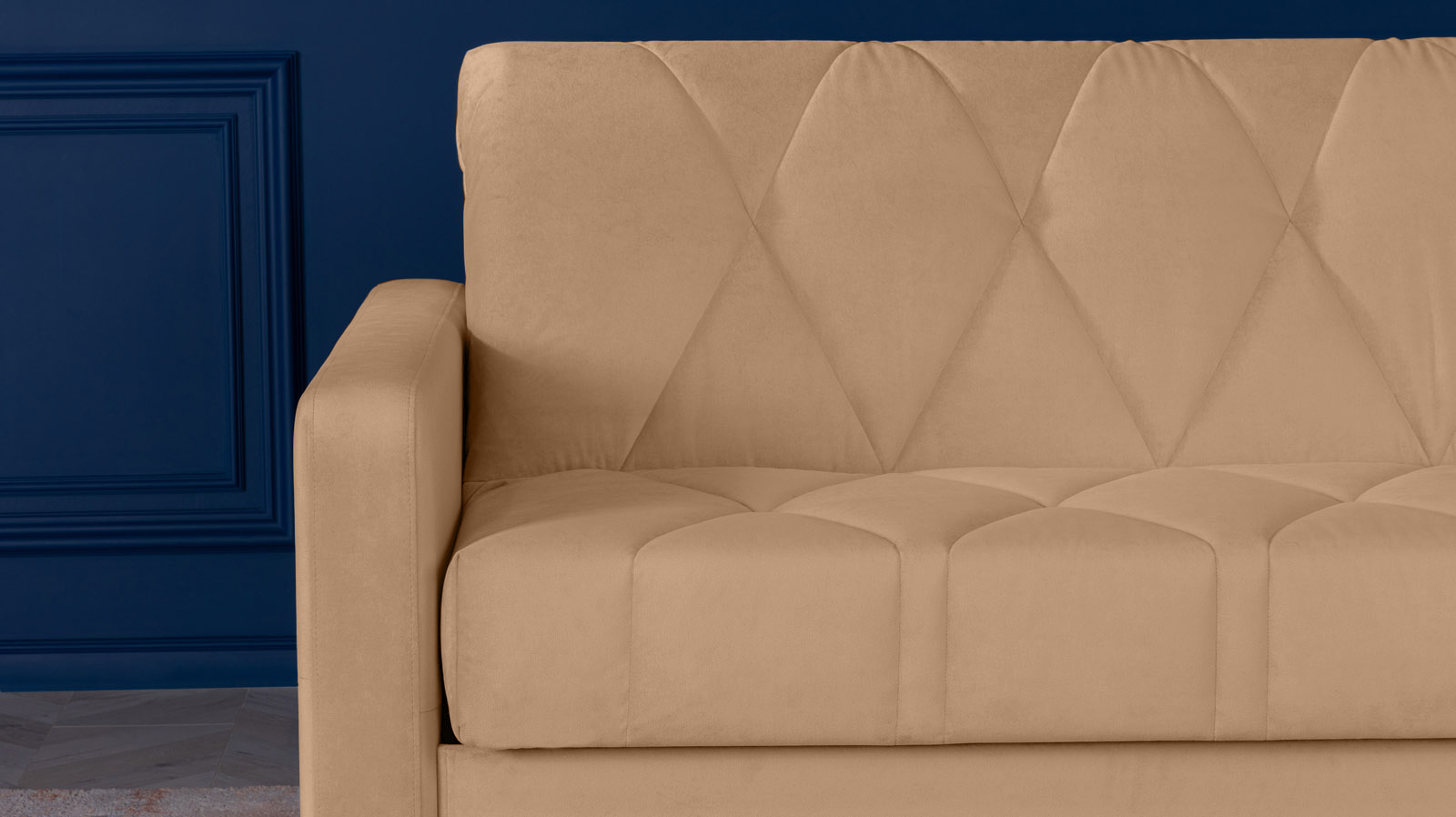 Диван - кровать Domo Pro стежка ромб, ткань Casanova Beige 140x216 — купить в Озерце