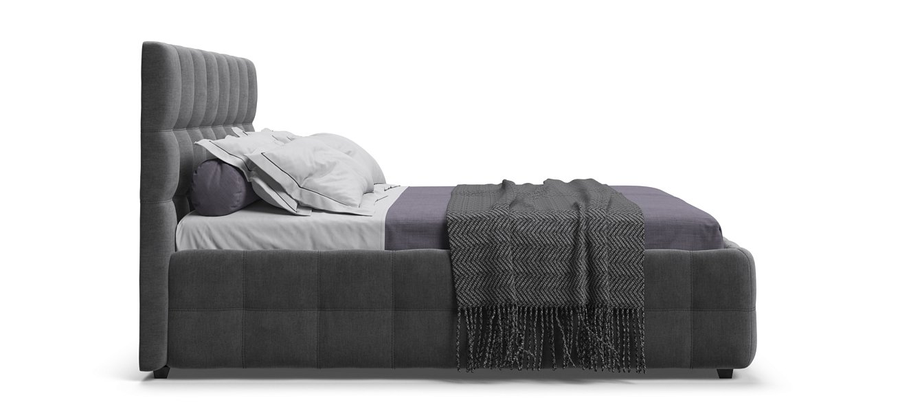 Кровать Босс 180*200 Про велюр Monolit серая - купить в Озерце