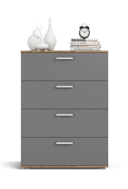 Комод LUX Серый графит, Крафт табачный — Мебель-центр Озерцо