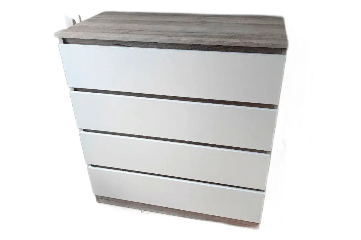 Комод Лори (Дуб Серый/Белый) — Мебель-центр Озерцо